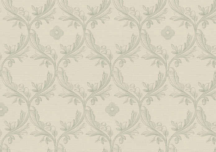 Trellis Prints, Vine and Bloom Romsey Bud Green - Twist&Fit Roman Blind - Image 7